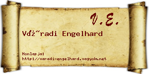Váradi Engelhard névjegykártya